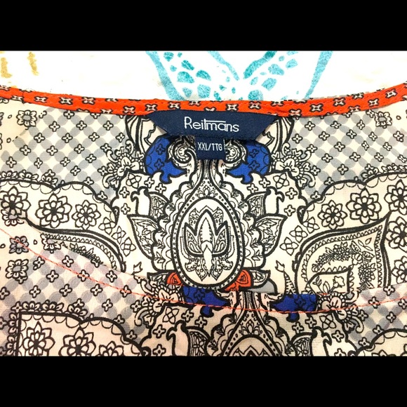 5 for $50!!! Reitmans Bohemian styled paisley tunic, size XXL. - Picture 4 of 4